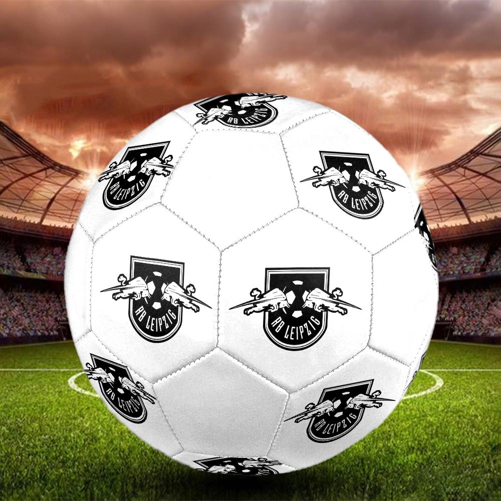 RB leipzig logo Soccer Ball, colorful, suitable for all ages, machine-stitched, PVC material, competition grade, durable and high bounce