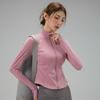 Women's Slim-Fit Yoga Jacket with Back Pockets - Long Sleeve, Casual Outdoor Activewear for Fall and Winter