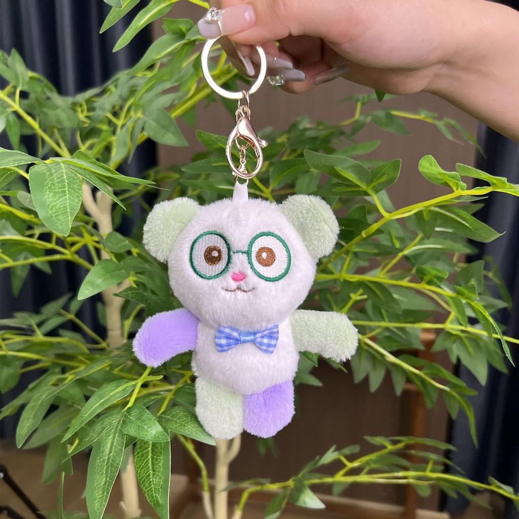 Plush Whimsical Colorful Bear Doll Keychain In Various Colors For Kids And Adults