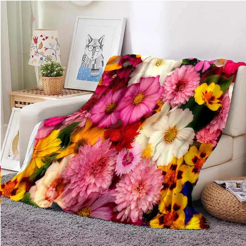 Red Roses Flannel Throw Blanket Valentine's Day Romantic Flower Blanket for Bed Sofa Couch Super Soft Lightweight King Full Size