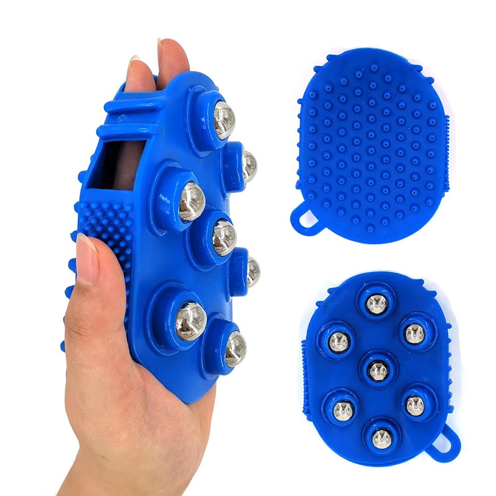 7 Balls Body Massage Glove Roller Ball Anti-Cellulite Muscle Pain Relief Relax Massager For Neck Shoulder Buttocks Health Care