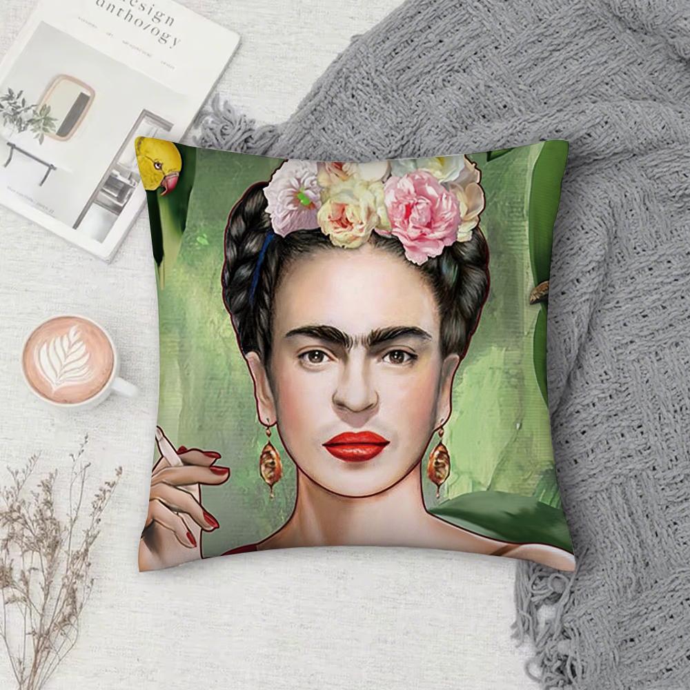 F-Frida K-Kahlo Art Pillow Case Cover Square Sofa with for pattern comfortable cushionsuitable of room