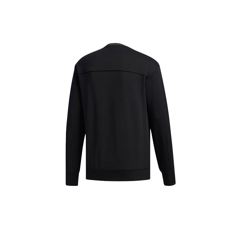 adidas Sweatshirts Men's Black Crew Neck Moderate Regular FM9345