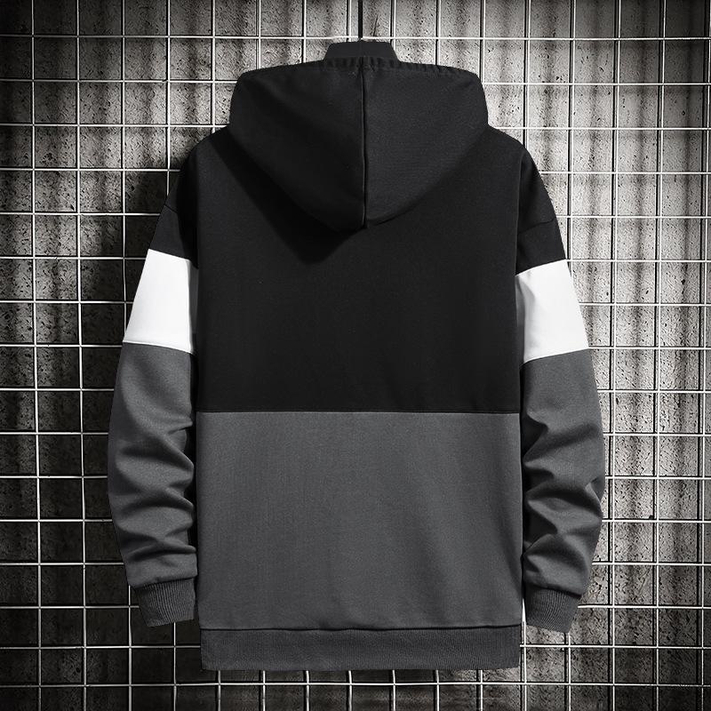 Мужская свободная повседневная толстовка с капюшоном и вышивкой на весну и осень