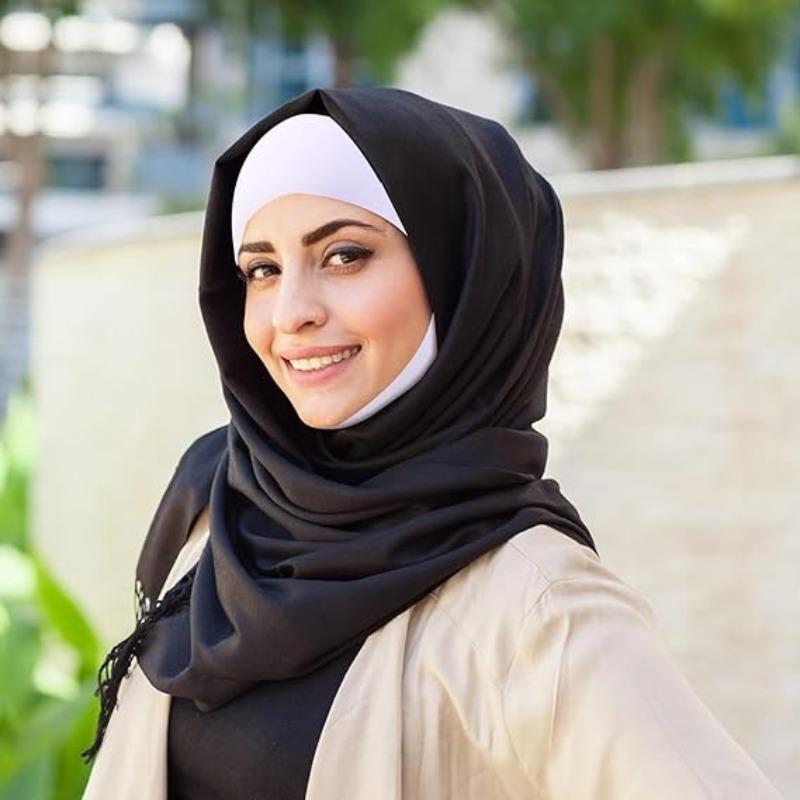 1PC Hijab Undercap for Women,Islamic Muslim Full Cover Face Veil Silk Fabric Turban Cap Underscarf Ramadan Accessory Daily Wear