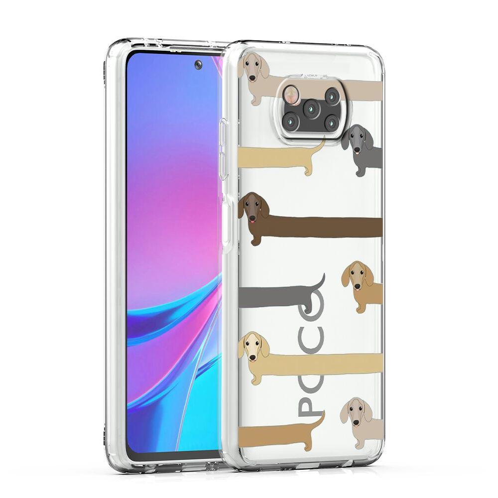 

Phone Case For Xiaomi Poco X6 X5 NFC X3 F6 F5 Pro F4 F3 M3 14 13T 12T 12 13 Lite 11 5G Clear Cover Dachshund Sausage Dog Poco X6