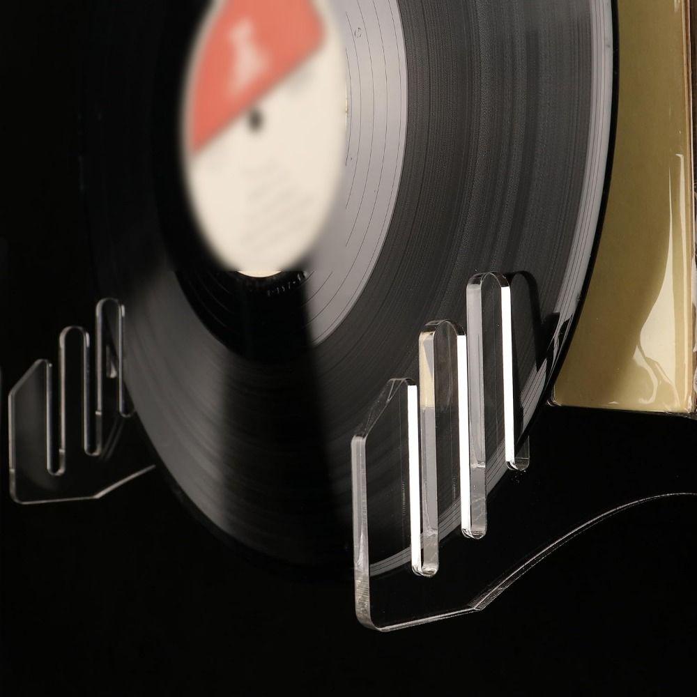 Multi-layer Vinyl Record Holder 12 Albums CD Display Stand Desktop File Organizer  Photo Frame