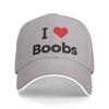 Funny I Love Heart Boobs Boobies Casual Baseball Cap Joke Outdoor Sports Hip Hop Hats Summer Sun-Proof Unisex Adult Baseball Caps
