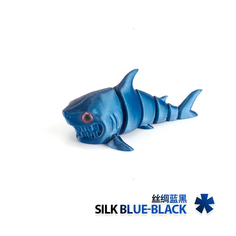 3D Printed Great White Sharks Animal Toys Multi-joint Movable Action Figures Fidget Toys Kids Gifts Living Room Decoration