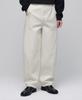 Twist Semi-Balloon Denim Pants [Cream]