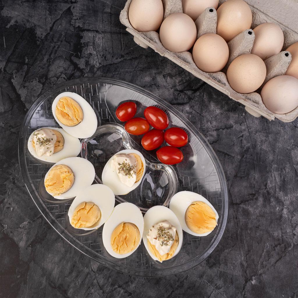 KADAX Talerz Talerzyk Na Jajka Półmisek Szklany 10 Jaj Podstawka Wielkanoc 22cm