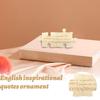 Wooden Puzzle Inspirational Decor – A Desk Ornament Featuring Motivational English Quotes