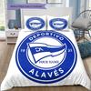 Deportivo Alaves Crest Custom Name Pattern Bedding Quilt Set Quilt Cover Pillowcase Home Birthday Gift(1 * duvet cover + 2 * pillowcase, without core)