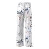 Women's  Casual Loose High Waist Cotton Linen Wide Leg Long Pants With Pockets