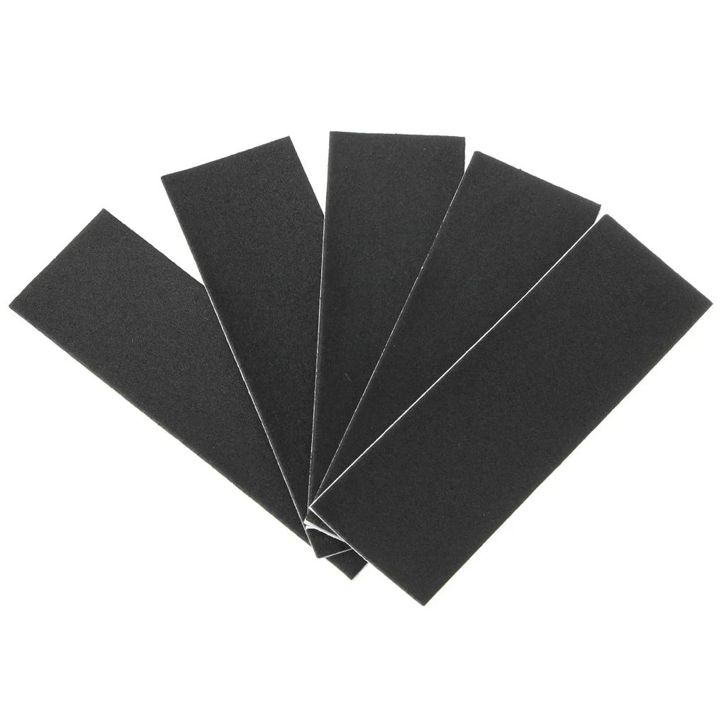 Foam Grip Tape Stickers 12PCS Black Wooden Fingerboard Deck Uncut Tape Stickers