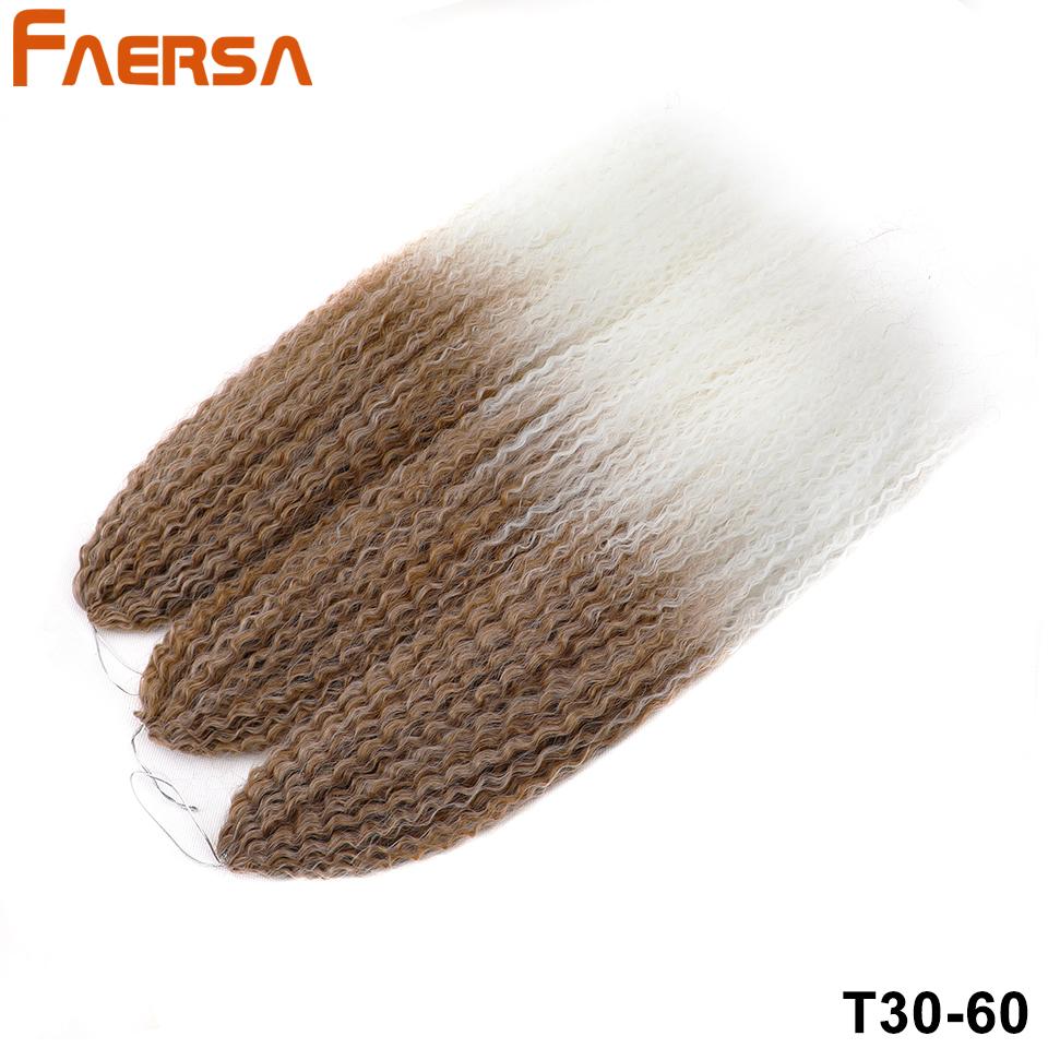 Włosy szydełkowe Brazylijskie warkocze Syntetyczne loki Miękkie warkocze rozszerzenia 20 28 cali Afro Szydełkowane włosy Długie Wodne fale Włosy w kolorze ombre