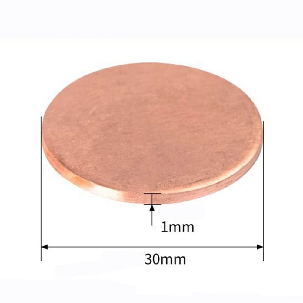 2Pcs Circular Metal Round Plate T2 Copper Discs Blanks Metal Sheets Crafts, Electrical Repairs