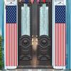 Patriotic Hanging Door Banner Set with Star and Stripe Design for Indoor Outdoor Entrance Decor 30x180cm Durable Material