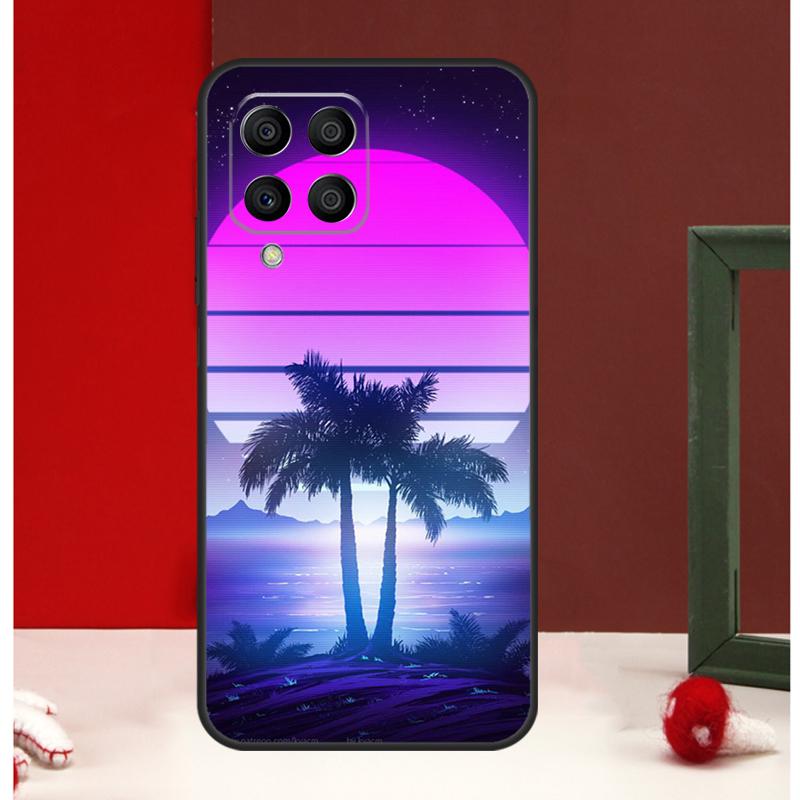 Retrowave Neon Palms Tree Case For Samsung Galaxy M12 M32 M52 M06 M16 M36 M56 M33 M15 M55 M31 M13 M14 M53 M35 M34 M54