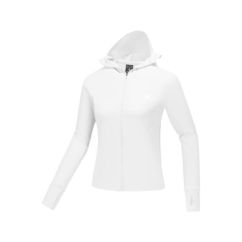 Skechers Cool Dry UV Protection Lightweight Slim Fit Hooded Sports Jacket Women jackets Bright-White P225W123-0019 S