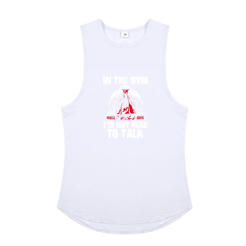 Mens Casual Fitness Sleeveless Splicing Shirts Gym Bodybuilding Sports Running Vests Workout Muscle Cotton Breathable Tank Tops