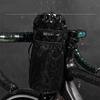 bicycle bottle cage bag with mobile phone storage and mesh adjustable reflective universal fits all beverage suitable for mountain and road 3kg weight