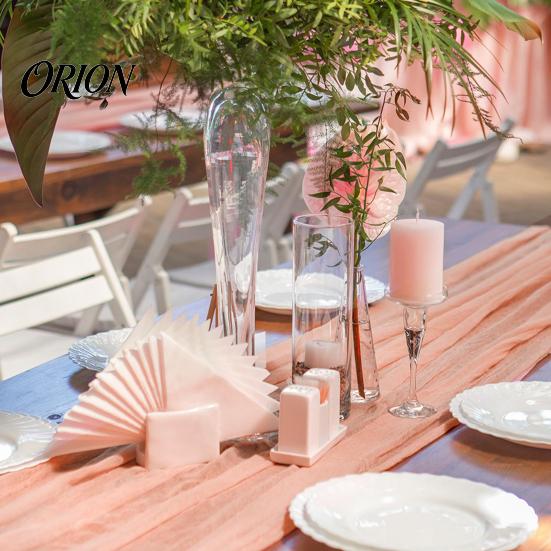 Dekorativer Tischläufer für Partys Mullläufer, Rustikaler durchsichtiger Boho Esstisch Langes Hochzeits-Mittelstück Hochzeit Brautparty Baby Weicher Stoff