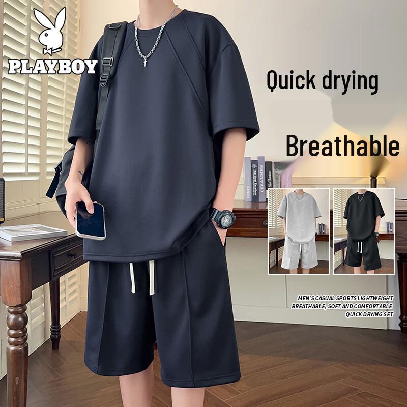 

Playboy Men s Short Sleeve Sportswear Set XL