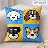 Cartoon Simple Cute Dog Cushion Cover Soft Plush Fabric DoubleSided Printed Cushion Covers for All Seasons Home Decor