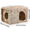 Foldable Woven Rabbit Cages Pets Hamster Guinea Pig Bunny Grass Chew Toy Mat House Bed Nests for Small Animal Rabbit Accessories