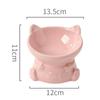 Cute Pet High Foot Bowl Creative Cats Drinking Feeder Pet Supplies Cat Bowl  Neck Protection