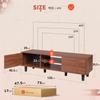 WLIVE TV Stand with TV Low Width TV Low TV Large TV Compatible with AV Living Bedroom ADSG620 Brown Door, Board, Board, 120cm, Stand, Type, Stand,
