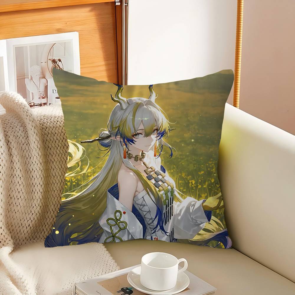 Arknights Шу Персонализированная Наволочка Пыльник Спальня Детская Вечеринка Украшение Наволочка День Рождения Детский Подарок 16x16Inch