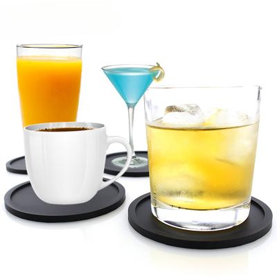 Silikon Untersetzer Set Silikon Aufbewahrungsbox Hitzebeständige Kaffeeuntersetzer Schwarze Untersetzer