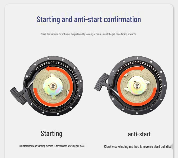 Air-Cooled Diesel Engine Recoil Starter Pull Plate for 178F-186 Generators and Water Pumps