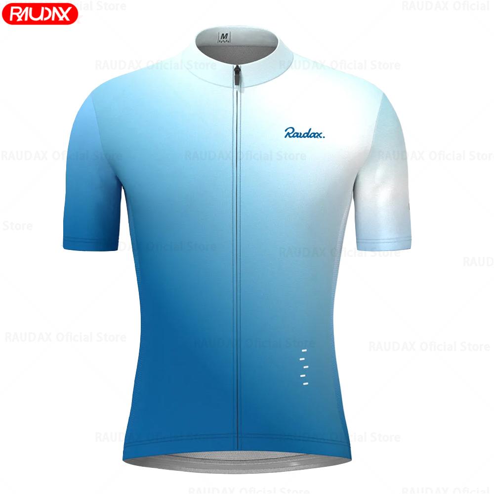 2026 Raudax Sommer Radtrikot Kurzarm Set Jugend Trikot Radsportbekleidung Atmungsaktiv Mountainbike Bekleidung MTB Fahrrad Kleidung