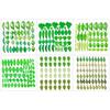 Transparent Leaf Shaped Beads Green Acrylic Charms Multi Patterns Jewelry Components For Homemade Bracelet Earrings