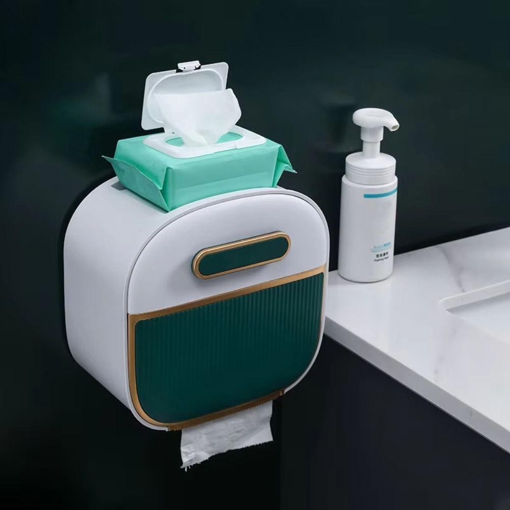Convenient Installation Paper Towel Holder Waterproof Hanging Tissue Storage Rack  Hotel