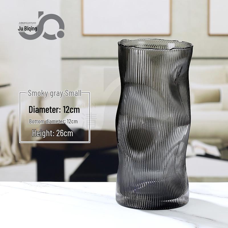Nordic Clear Glass Vase for Lucky Bamboo - Stylish Living Room Decor & Floral Arrangements