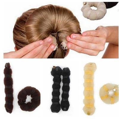 Moda Forma de Oruga Accesorios Rápidos para Mujer Soporte Bol Hacedor de Moños para el Cabello
