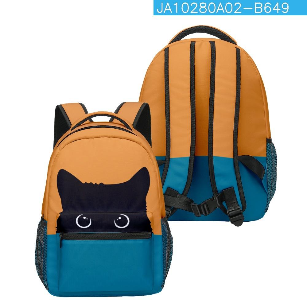 Trendy Kpop Youthful School Bags Unisex Cats Travel Bags 3D Print Oxford Waterproof Notebook Shoulder Backpacks