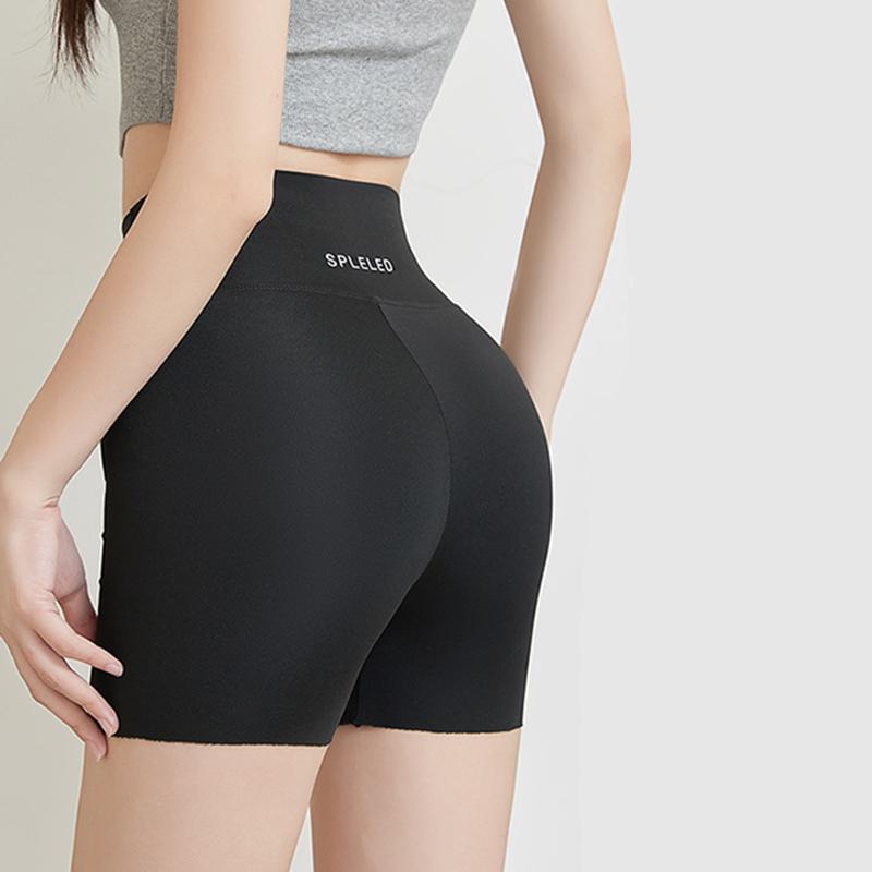 

Женские шорты для йоги с высокой талией, шорты для велоспорта с контролем живота, облегающие шорты для тренировок, ощущение обнаженности, пуш-ап, фитнес-леггинсы, однотонная спортивная одежда для активного отдыха M