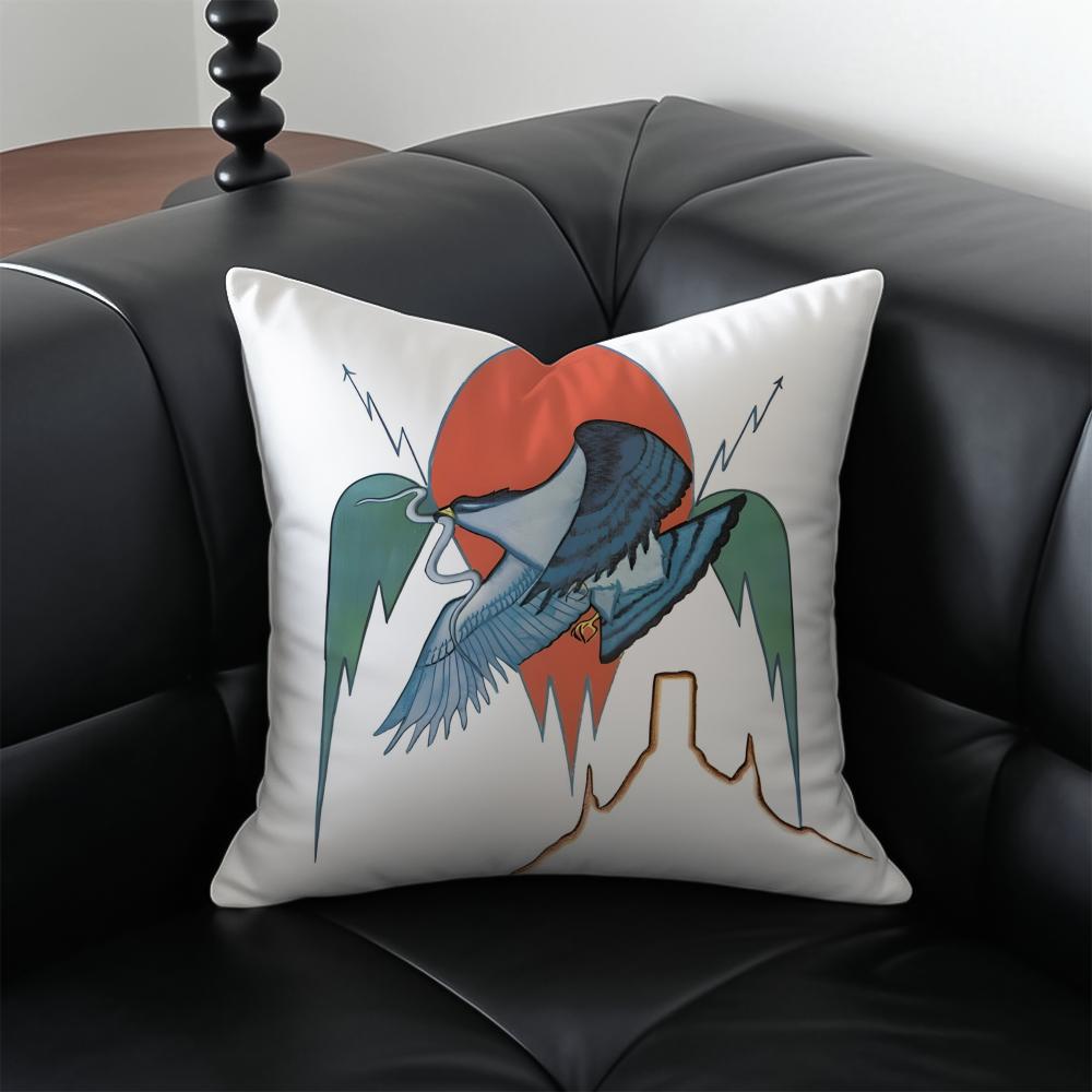 The EEagles Band Cushion Cover Pillow Case Antidustmite Invisible zipper silky plush cushion 30X30cm