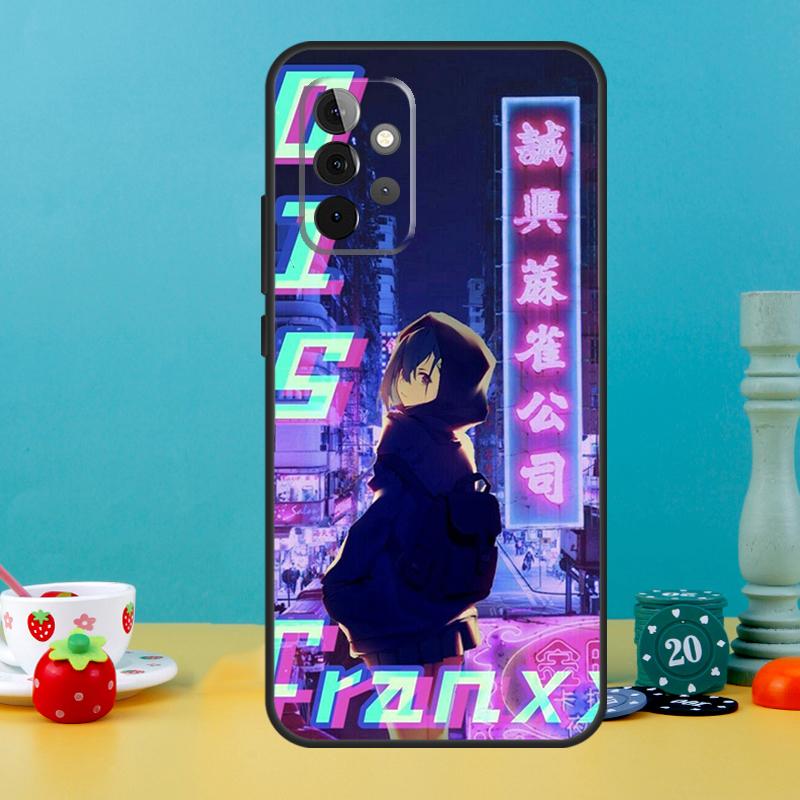 Vaporwave Glitch Anime Case For Samsung Galaxy A15 A16 A05 A26 A36 A56 A52 A53 A33 A13 A34 A54 A14 A35 A55 A22 A32
