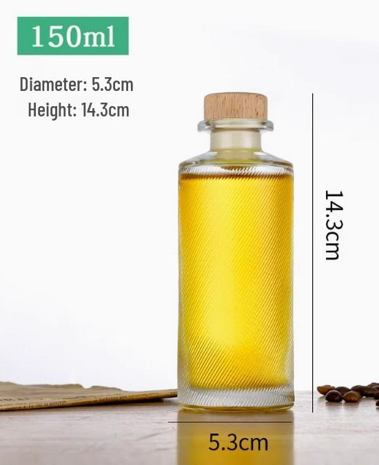 150ml Transparent Mini Glass Bottle for Liquor, Cold Brew Coffee, Fruit Wine, and Dispensing, with Sealed Two Ounce Capacity