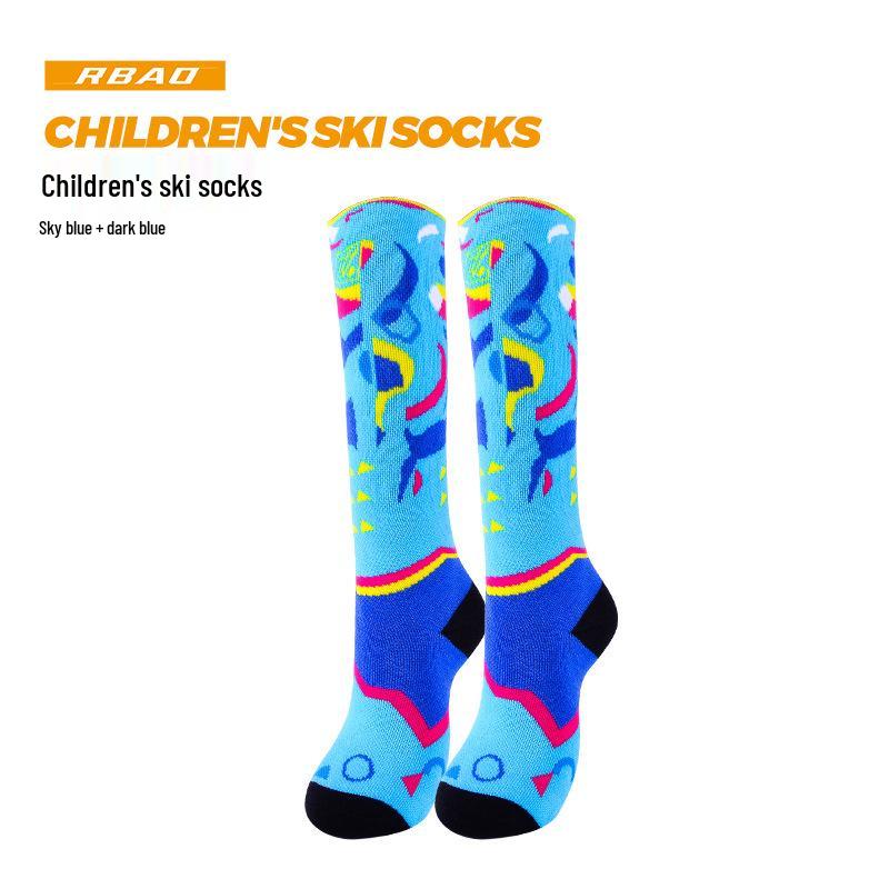 Chaussettes d'Hiver pour Enfants en Laine Mérinos - Épaisses, Chaudes, Tube Long pour Garçons et Filles