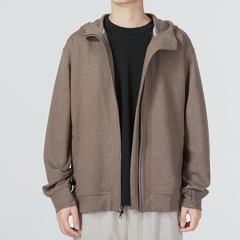 Nike Fleece Hooded Full-Zip Jacket Men Outerwear Brown DQ4877-004