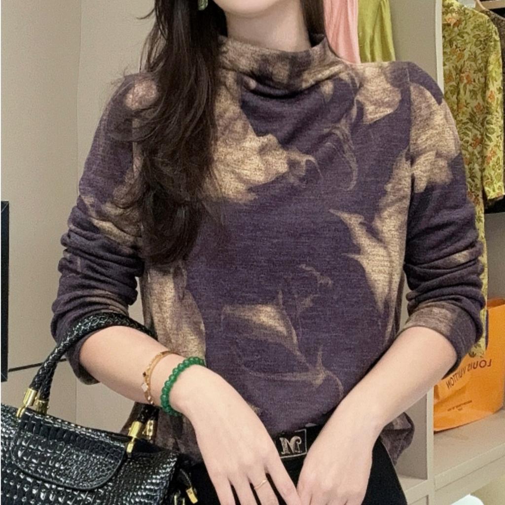 New Winter Style Plush Thickened Versatile T-shirts To Make You Look Slim and Elegant Design-sensing Base Shirt Pullover Top