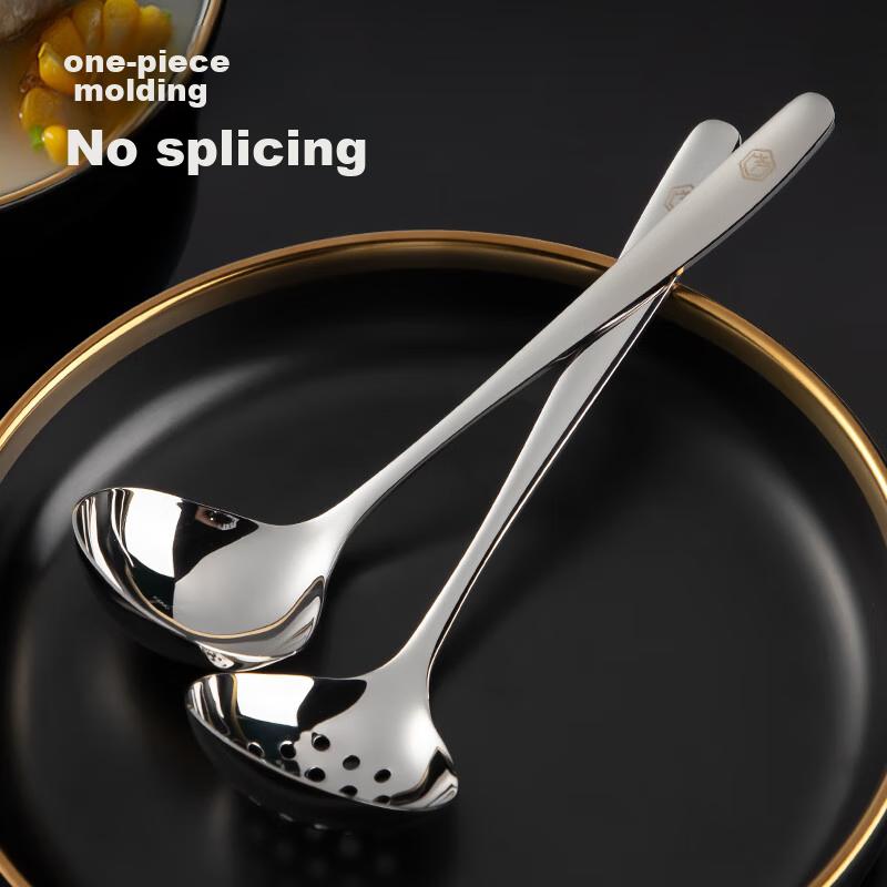 JD Original Spoon Set, Soup Ladle 304 Stainless Steel Tableware, Thickened And Deepened, Two-Piece Set
