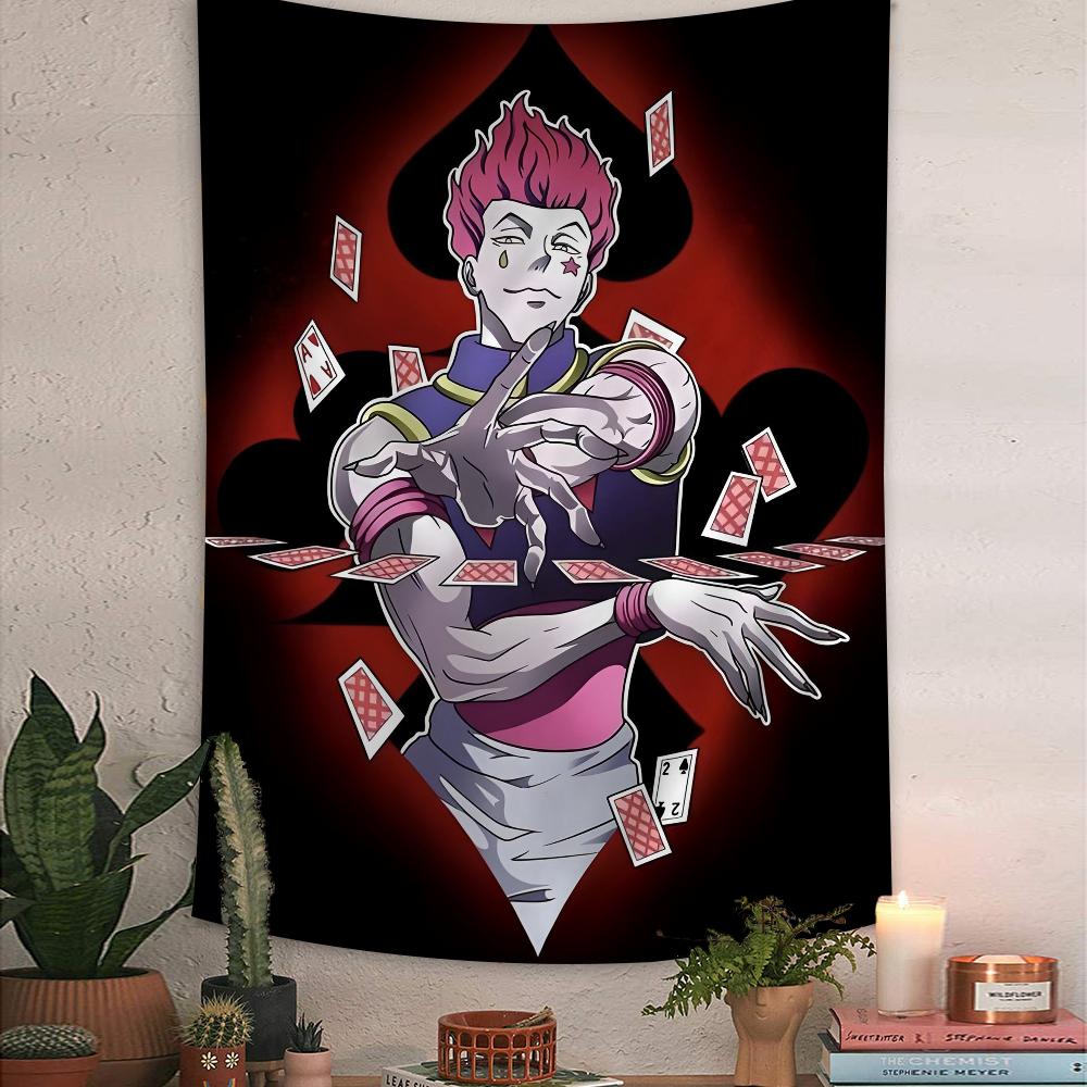 Hunter X Hunter Hisoka Anime  Printed Large Wall Tapestry Indian Buddha Witchcraft Bohemian Hippie Wall Art Decor